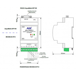 Konwerter AquaMatic na MODBUS-RTU ADA-1040PC4-1-23 Cel-Mar